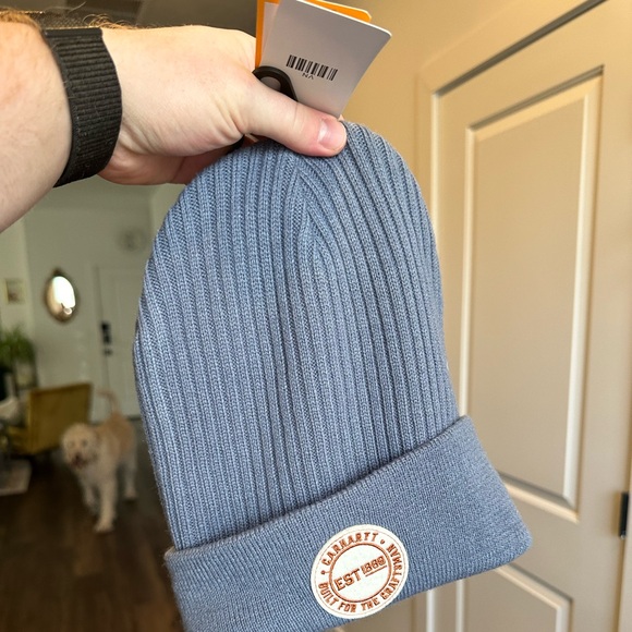 NWT light blue Carhartt Knit Cuffed Craftsman Patch Beanie OS - Picture 7 of 7